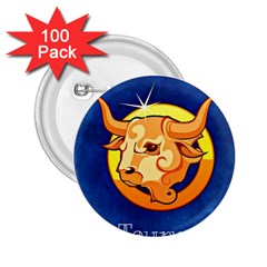 Zodiac Taurus 2 25  Buttons (100 Pack)  by Mariart