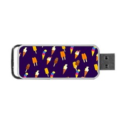 Seamless Cartoon Ice Cream And Lolly Pop Tilable Design Portable Usb Flash (one Side) by Nexatart