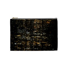 Wood Texture Dark Background Pattern Cosmetic Bag (medium) 