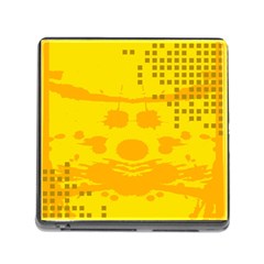 Texture Yellow Abstract Background Memory Card Reader (square) by Nexatart