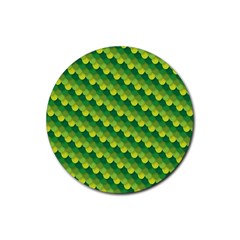 Dragon Scale Scales Pattern Rubber Round Coaster (4 Pack)  by Nexatart