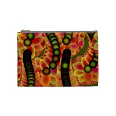 Abstract Background Digital Green Cosmetic Bag (medium) 