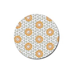 Stamping Pattern Fashion Background Rubber Round Coaster (4 Pack)  by Nexatart