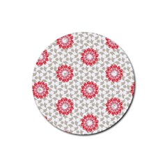 Stamping Pattern Fashion Background Rubber Coaster (round)  by Nexatart