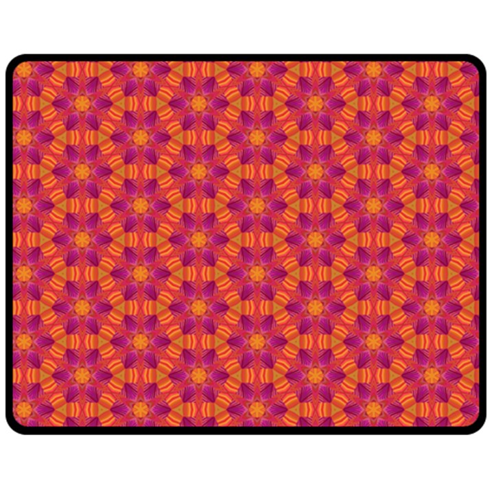Pattern Abstract Floral Bright Double Sided Fleece Blanket (Medium) 
