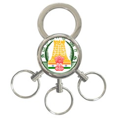 Seal Of Indian State Of Tamil Nadu  3-ring Key Chains by abbeyz71