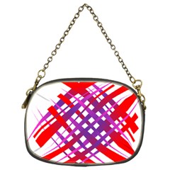 Chaos Bright Gradient Red Blue Chain Purses (two Sides)  by Nexatart
