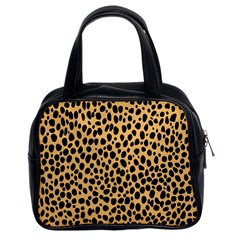 Cheetah Skin Spor Polka Dot Brown Black Dalmantion Classic Handbags (2 Sides) by Mariart