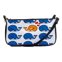 Fish Animals Whale Blue Orange Love Shoulder Clutch Bags