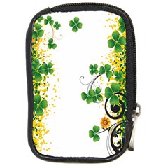 Flower Shamrock Green Gold Compact Camera Cases