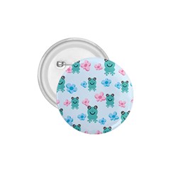 Frog Green Pink Flower 1 75  Buttons by Mariart