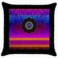 Air And Stars Global With Some Guitars Pop Art Throw Pillow Case (black) by pepitasart