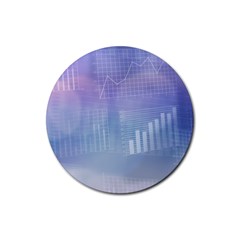 Business Background Blue Corporate Rubber Round Coaster (4 Pack)  by Nexatart