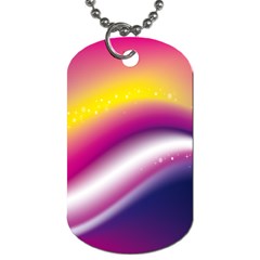 Rainbow Space Red Pink Purple Blue Yellow White Star Dog Tag (two Sides)