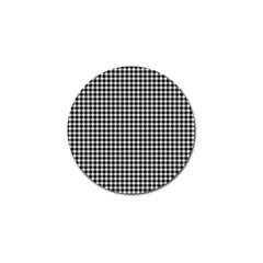 Plaid Black White Line Golf Ball Marker by Mariart