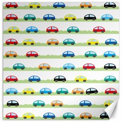 Small Car Red Yellow Blue Orange Black Kids Canvas 12  X 12   by Mariart