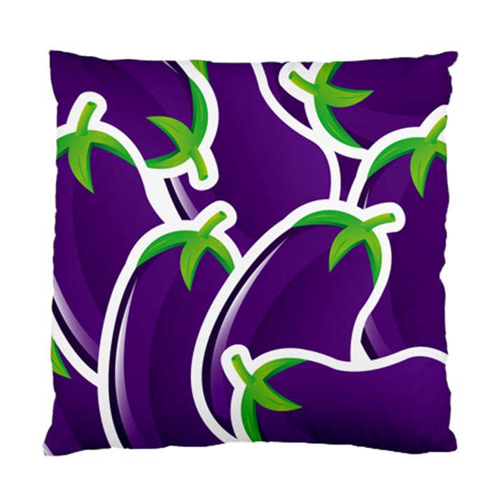 Vegetable Eggplant Purple Green Standard Cushion Case (Two Sides)