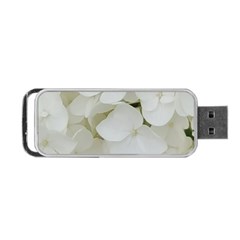 Hydrangea Flowers Blossom White Floral Photography Elegant Bridal Chic  Portable Usb Flash (one Side) by yoursparklingshop