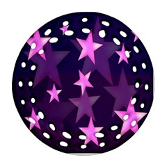 Background With A Stars Round Filigree Ornament (two Sides) by Nexatart