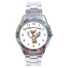 Angel Chihuahua Stainless Steel Analogue Watch by Valentinaart
