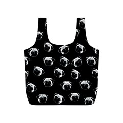 Pug Dog Pattern Full Print Recycle Bags (s)  by Valentinaart