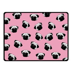 Pug Dog Pattern Fleece Blanket (small) by Valentinaart