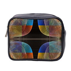 Black Cross With Color Map Fractal Image Of Black Cross With Color Map Mini Toiletries Bag 2-side by Nexatart