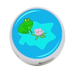 Frog Flower Lilypad Lily Pad Water 4-port Usb Hub (two Sides)  by Nexatart