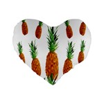 Pineapple Print Polygonal Pattern Standard 16  Premium Flano Heart Shape Cushions Front