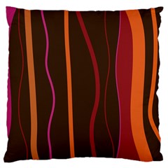 Colorful Striped Background Standard Flano Cushion Case (two Sides) by TastefulDesigns