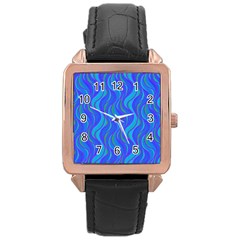 Pattern Rose Gold Leather Watch  by Valentinaart