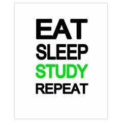 Eat Sleep Study Repeat Drawstring Bag (small) by Valentinaart