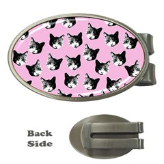 Cat Pattern Money Clips (oval)  by Valentinaart