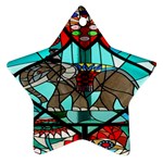 Elephant Stained Glass Ornament (Star)