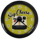 Say Cheese Wall Clocks (Black)