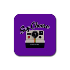 Say Cheese Rubber Square Coaster (4 Pack)  by Valentinaart