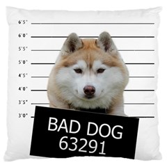 Bad Dog Large Cushion Case (two Sides) by Valentinaart