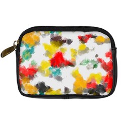 Colorful Paint Stokes      Digital Camera Leather Case by LalyLauraFLM