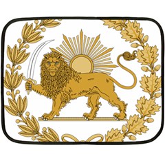 Lion & Sun Emblem Of Persia (iran) Double Sided Fleece Blanket (mini)  by abbeyz71