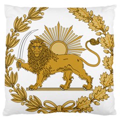 Lion & Sun Emblem Of Persia (iran) Large Flano Cushion Case (one Side) by abbeyz71