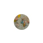 Vintage World Map 1  Mini Buttons