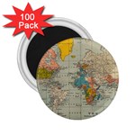 Vintage World Map 2.25  Magnets (100 pack) 