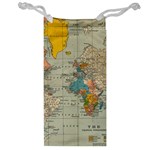 Vintage World Map Jewelry Bag