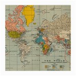 Vintage World Map Medium Glasses Cloth