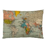 Vintage World Map Pillow Case