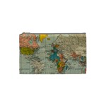 Vintage World Map Cosmetic Bag (Small) 