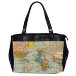 Vintage World Map Office Handbags (2 Sides) 