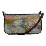 Vintage World Map Shoulder Clutch Bags