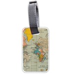 Vintage World Map Luggage Tags (Two Sides)