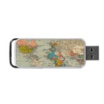 Vintage World Map Portable USB Flash (One Side)